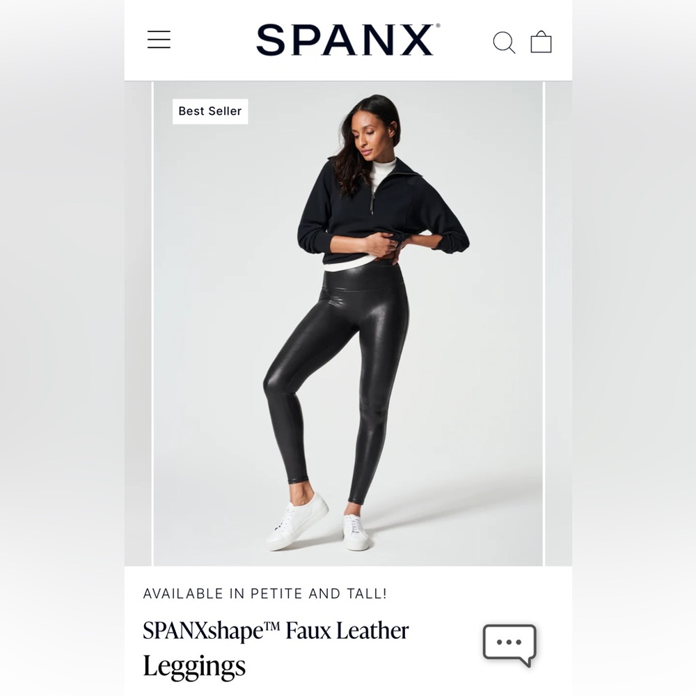 NWOT Spanx Faux Leather Leggings